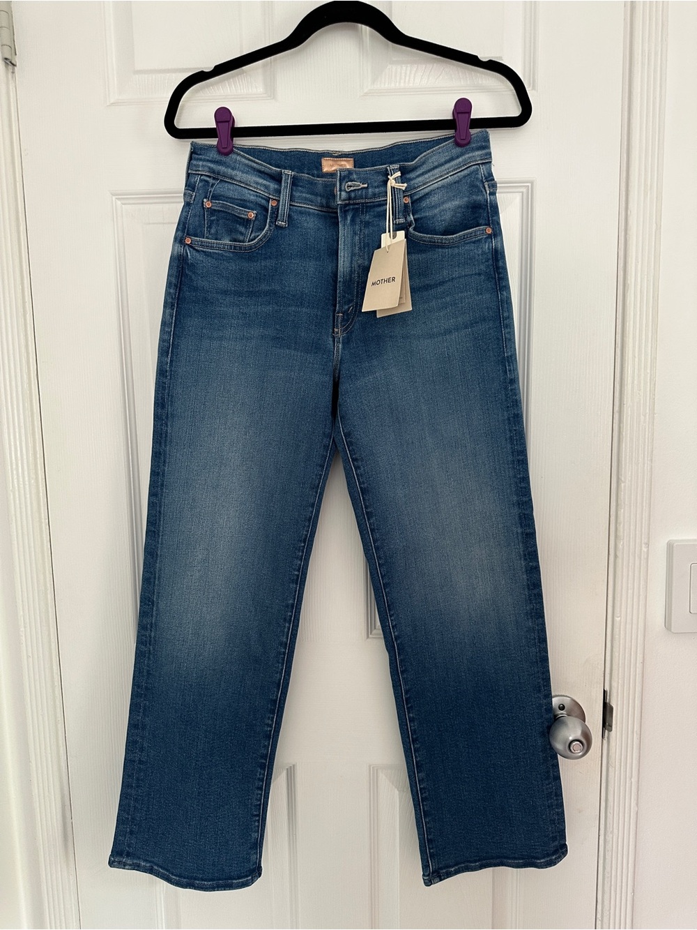 MOTHER Men's Straight-Leg Jeans in Blue Wash - Picture 6 of 6